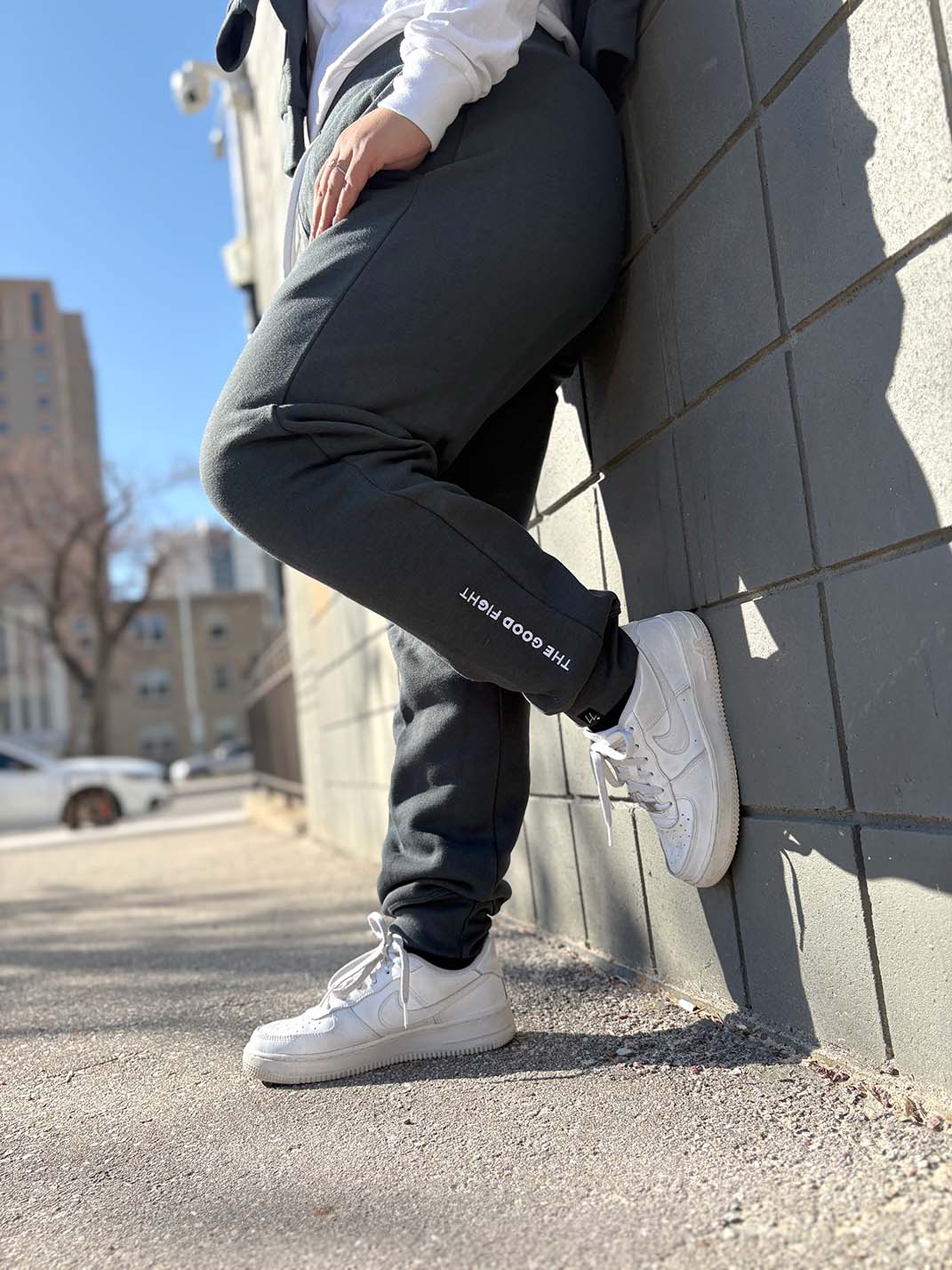 Unisex Slim-Fit "THE GOOD FIGHT" Sweatpants