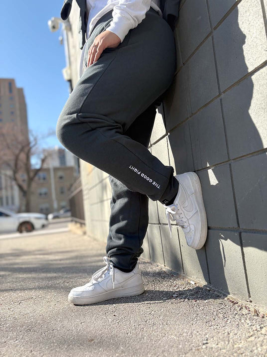Unisex Slim-Fit "THE GOOD FIGHT" Sweatpants