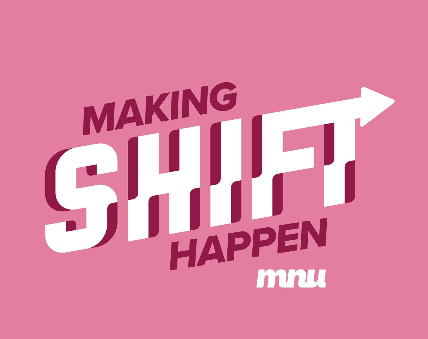 Womens Pink "Making Shift Happen" Zip-Up