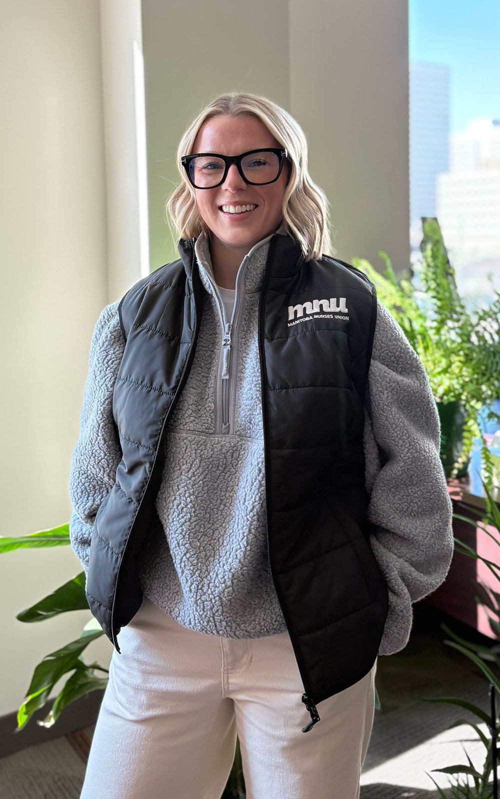 "THE GOOD FIGHT" Puffer-Style Vest