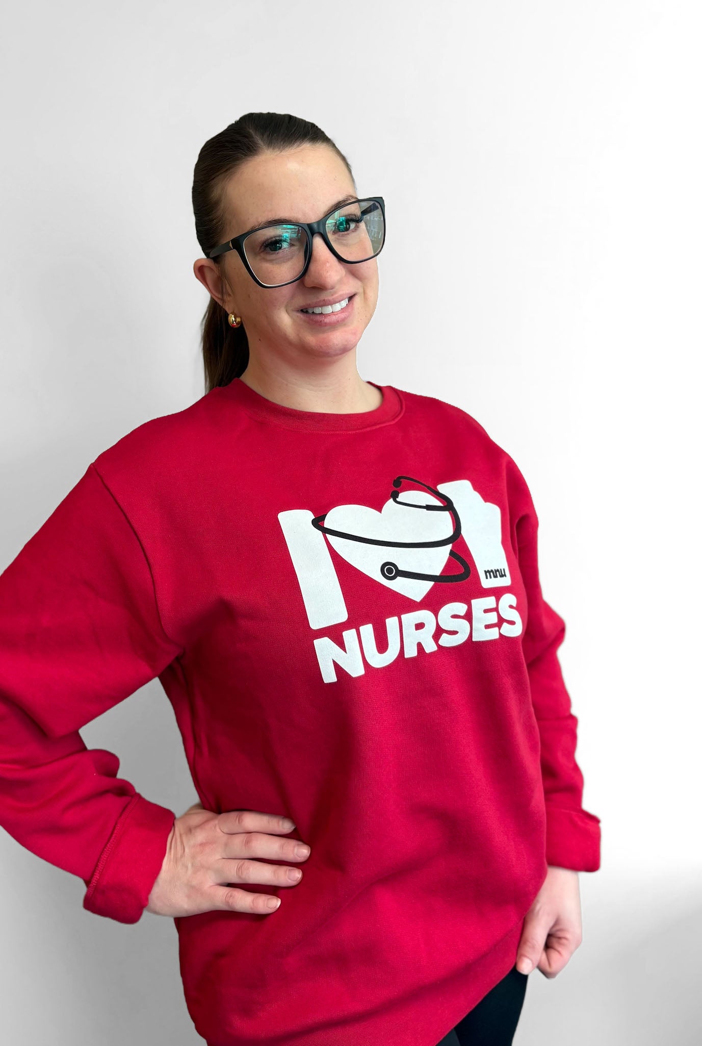 I Love Manitoba Nurses Crewneck