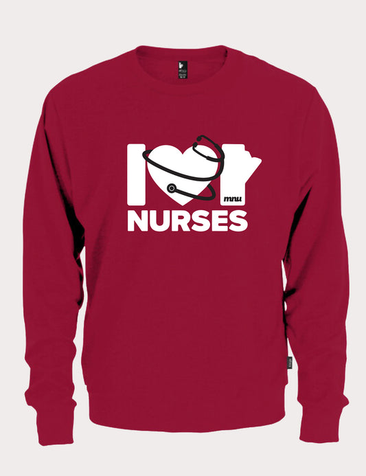 I Love Manitoba Nurses Crewneck