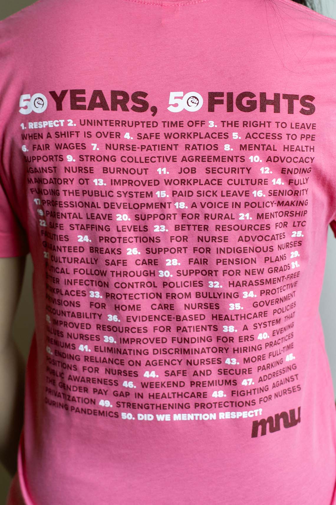 MNU 50th Anniversary Unisex Pink T-Shirt