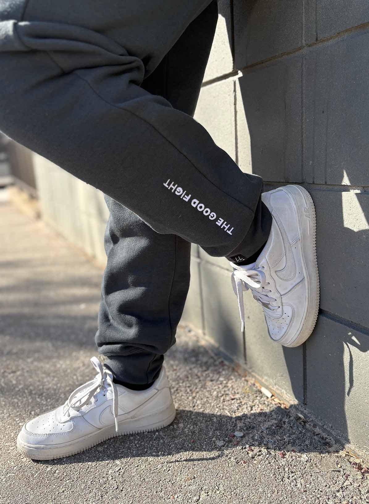 Unisex Slim-Fit "THE GOOD FIGHT" Sweatpants