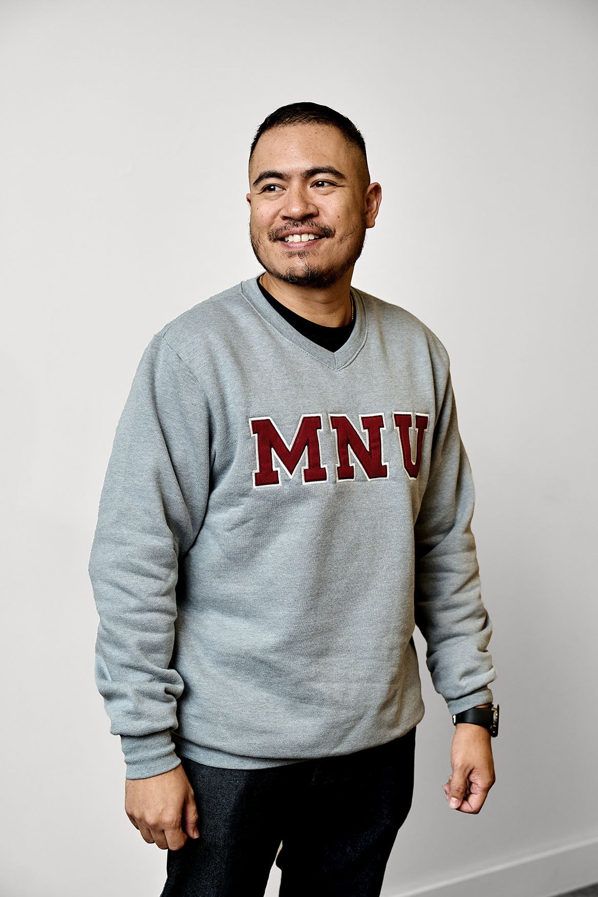 Unisex MNU Varsity V-Neck Sweatshirt