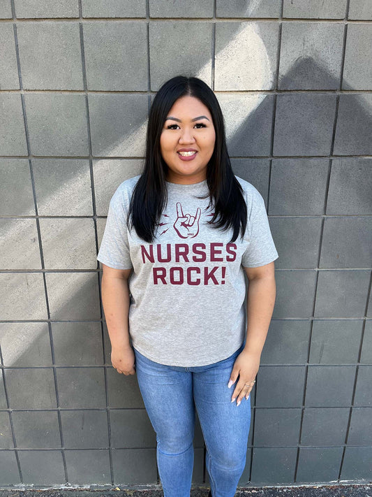 Nurses Rock! Ladies Box Cut T-Shirt